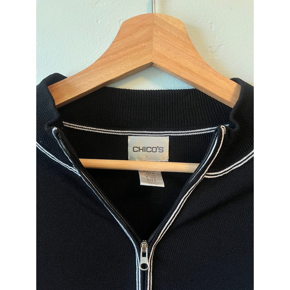 Chicos Black and White Cardigan and Tank Top Set 4/6 CHICO 0 - Picture 2 of 7